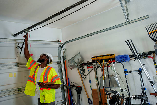 Professional Garage Door Panel Replacement technician working in Hamilton, MT